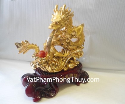 Rồng ngọc lưu ly vàng cam - Tường long chiêu tài C069A